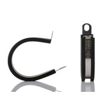 RS PRO 35mm Black, Stainless Steel 304 P Clip