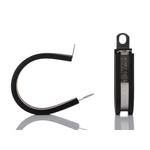 RS PRO 40mm Black, Stainless Steel 304 P Clip
