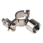 RS PRO Stainless Steel Silver Hinged Pipe Clamp, 1in