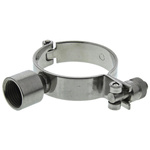 RS PRO Stainless Steel Silver Hinged Pipe Clamp, 2 1/2in