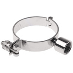RS PRO Stainless Steel Silver Hinged Pipe Clamp, 3in
