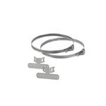 HENSEL Stainless Steel Hex Screw Hose Clip Kit, 43mm Band Width, 60 → 150mm ID