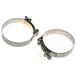 MIKALOR Stainless Steel, Zinc-Plated Steel (Bolt) Hex Screw Bolt Drive, 25mm Band Width, 104 → 112mm ID