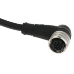 Brad, Micro-Change Series, Right Angle M12 to Unterminated Cable assembly, 4 Core 5m Cable