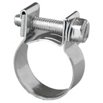 Jubilee Stainless Steel Slotted Hex Mini Fuel Clip, Nut and Bolt Clip, 9.1mm Band Width, 12 → 14mm ID