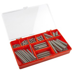 RS PRO Stainless Steel Extension Spring Kit, 128 Springs