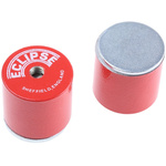 Eclipse Pot Magnet 27mm Threaded Hole Aluminium Alloy, 6.1kg Pull