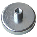 Eclipse Pot Magnet 90mm Threaded Hole Ferrite, 70kg Pull