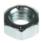 RS PRO, Bright Zinc Plated Steel Hex Nut, DIN 934, M5