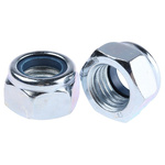 RS PRO, Bright Zinc Plated Steel Lock Nut, DIN 982, M20