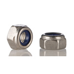 RS PRO, Bright Zinc Plated Steel Lock Nut, DIN 982, M6