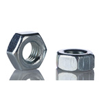 RS PRO, Bright Zinc Plated Steel Hex Nut, DIN 934, M5