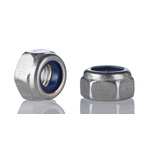RS PRO, Bright Zinc Plated Steel Lock Nut, DIN 982, M10