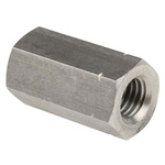 36mm Plain Stainless Steel Coupling Nut, M12, A2 304