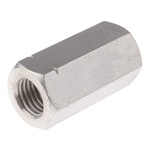 48mm Plain Stainless Steel Coupling Nut, M16, A2 304