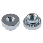 RS PRO Clear Passivated, Zinc Steel Clinch Nut, M3