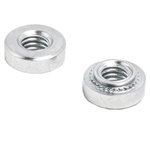 RS PRO Clear Passivated, Zinc Steel Clinch Nut, M4