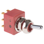 C & K DPDT Toggle Switch, Latching, Panel Mount