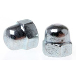 RS PRO, Bright Zinc Plated Steel Dome Nut, M16