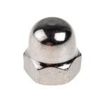 RS PRO, Plain Stainless Steel Hex Nut, DIN 1588, M8