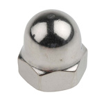 RS PRO, Plain Stainless Steel Dome Nut, M8