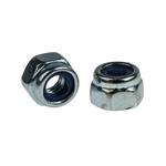 RS PRO, Bright Zinc Plated Bright Zinc Plated Steel Hex Nut, DIN 982, M5