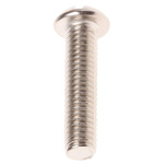 RS PRO Round Head Brass Slot Nickel Plated0BA, 1in