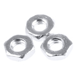 RS PRO, Nickel Plated Brass Hex Nut, DIN 439B, M2