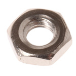 RS PRO, Nickel Plated Brass Hex Nut, DIN 439B, M3