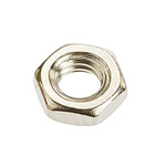 RS PRO, Nickel Plated Brass Hex Nut, DIN 439B, M4