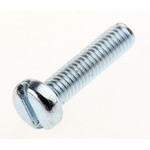 RS PRO, M3 Cheese Head, 12mm Steel Slot Bright Zinc Plated