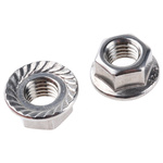 RS PRO, Plain Stainless Steel Flanged Hex Nut, DIN 6923, M10