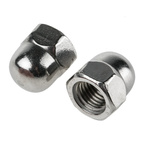 RS PRO, Plain Stainless Steel Dome Nut, M16