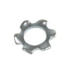Bright Zinc Plated Steel External Tooth Lock Washer, M2.5
