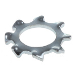Bright Zinc Plated Steel External Tooth Lock Washer, M5