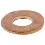 Copper Plain Washers, M3