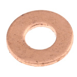 Copper Plain Washers, M4