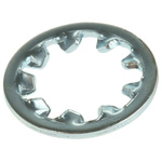 Bright Zinc Plated Steel Internal Tooth Shakeproof Washer, M8