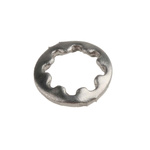 A2 304 Stainless Steel Internal Tooth Shakeproof Washer, M3, DIN 6797J