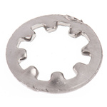 A2 304 Stainless Steel Internal Tooth Shakeproof Washer, M5, DIN 6797J