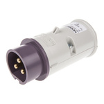 MENNEKES IP44 Purple Cable Mount 3P Industrial Power Plug, Rated At 16.0A, 20 → 25 V