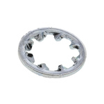 Bright Zinc Plated Steel Internal Tooth Locking & Anti-Vibration Washer, M6, DIN 6797J