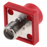 Radiall 50Ω Straight Flange Mount SMA Connector, jack