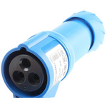 Merlin Gerin, PratiKa IP44 Blue Cable Mount 2P+E Industrial Power Socket, Rated At 16.0A, 230.0 V