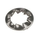 A4 316 Stainless Steel Internal Tooth Shakeproof Washer, M3, DIN 6798J