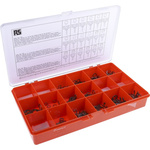 890 piece E Type, External, Internal Stainless Steel Circlip Kit for 2.25 → 12 mm, 4 → 16 mm, 8 →