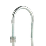 M6 34mm Bright Zinc Plated Steel Round U-Bolt