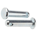 RS PRO 19.05mm Bright Zinc Plated Steel Clevis Pin, 4.76mm Diameter