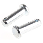 RS PRO 19.05mm Bright Zinc Plated Steel Clevis Pin, 6.35mm Diameter