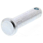 RS PRO 25.4mm Bright Zinc Plated Steel Clevis Pin, 6.35mm Diameter
